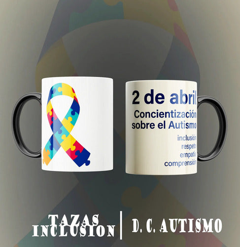 Taza Dia Del Autismo Pack 12 Pz Varios Modelos Inclusion