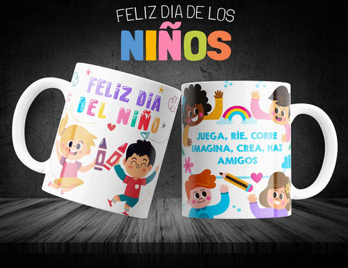 Taza Dia Del Niño Personalizada Pack 12 Pz Varios Modeles