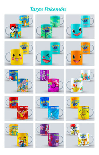 36 Tazas Pokemon Surtidas O Personalizadas
