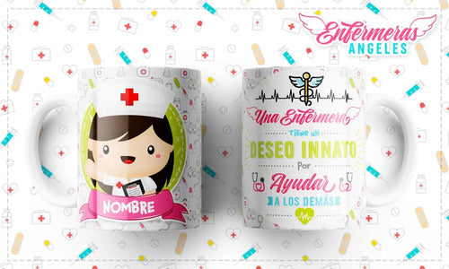 Taza Enfermera Regalo Perzonalizado Diferentes Modelos Kawai