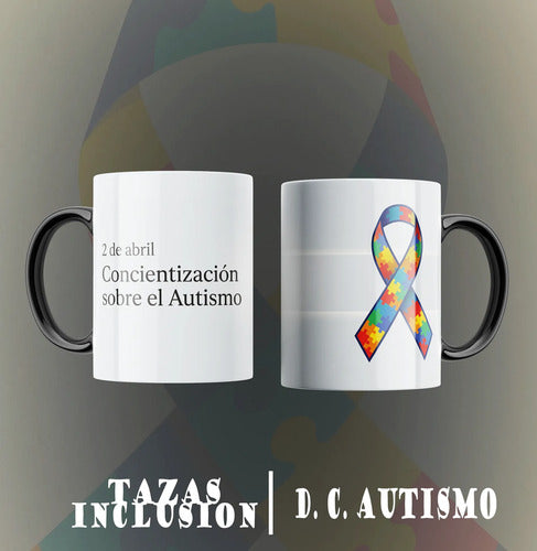 Taza Dia Del Autismo Pack 12 Pz Varios Modelos Inclusion