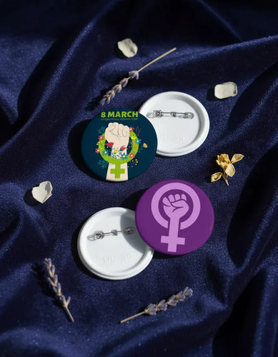 Dia De La Mujer 100 Botones 58 Mm Pin Fotoboton