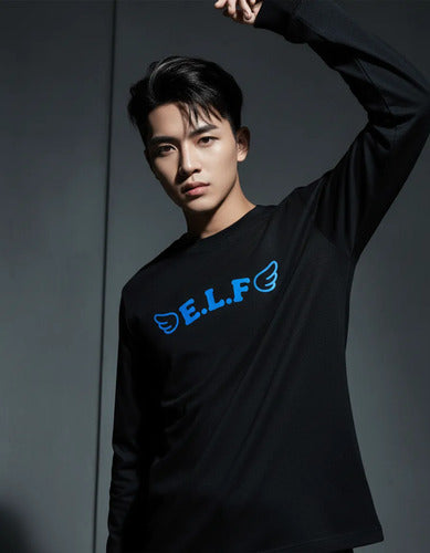 Playera Super Junior Elf Estilo Kpop Manga Larga