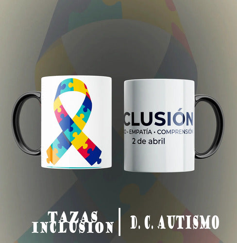 Taza Dia Del Autismo Pack 12 Pz Varios Modelos Inclusion