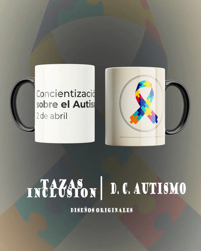 Taza Dia Del Autismo Pack 12 Pz Varios Modelos Inclusion