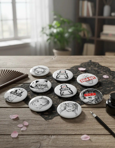 Ahegao 50 Fotoboton 5.8 Cm Mayoreo Boton