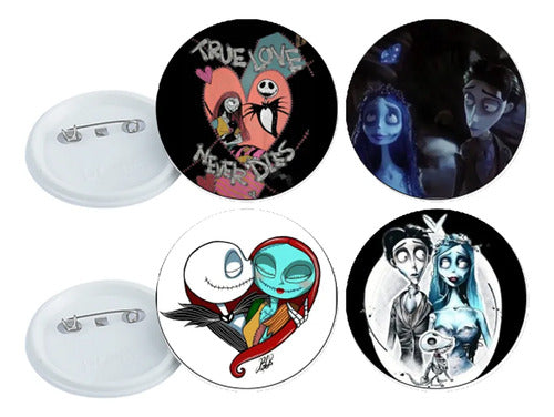 Tim Burton 50 Botones 5.8 Cm Pin Fotoboton Jack Cadaver Novi
