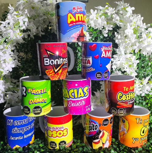 Pack 6 Taza Blanca Personalizadas Mayoreo Calidad Aaa