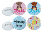 Baby Shower 50 Botones 5.8 Cm Pin Fotoboton Revelacion