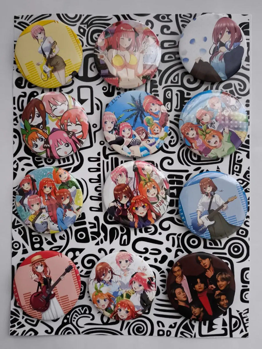 100 Botones Anime 5.8 Cm Mayoreo Pin Fotoboton