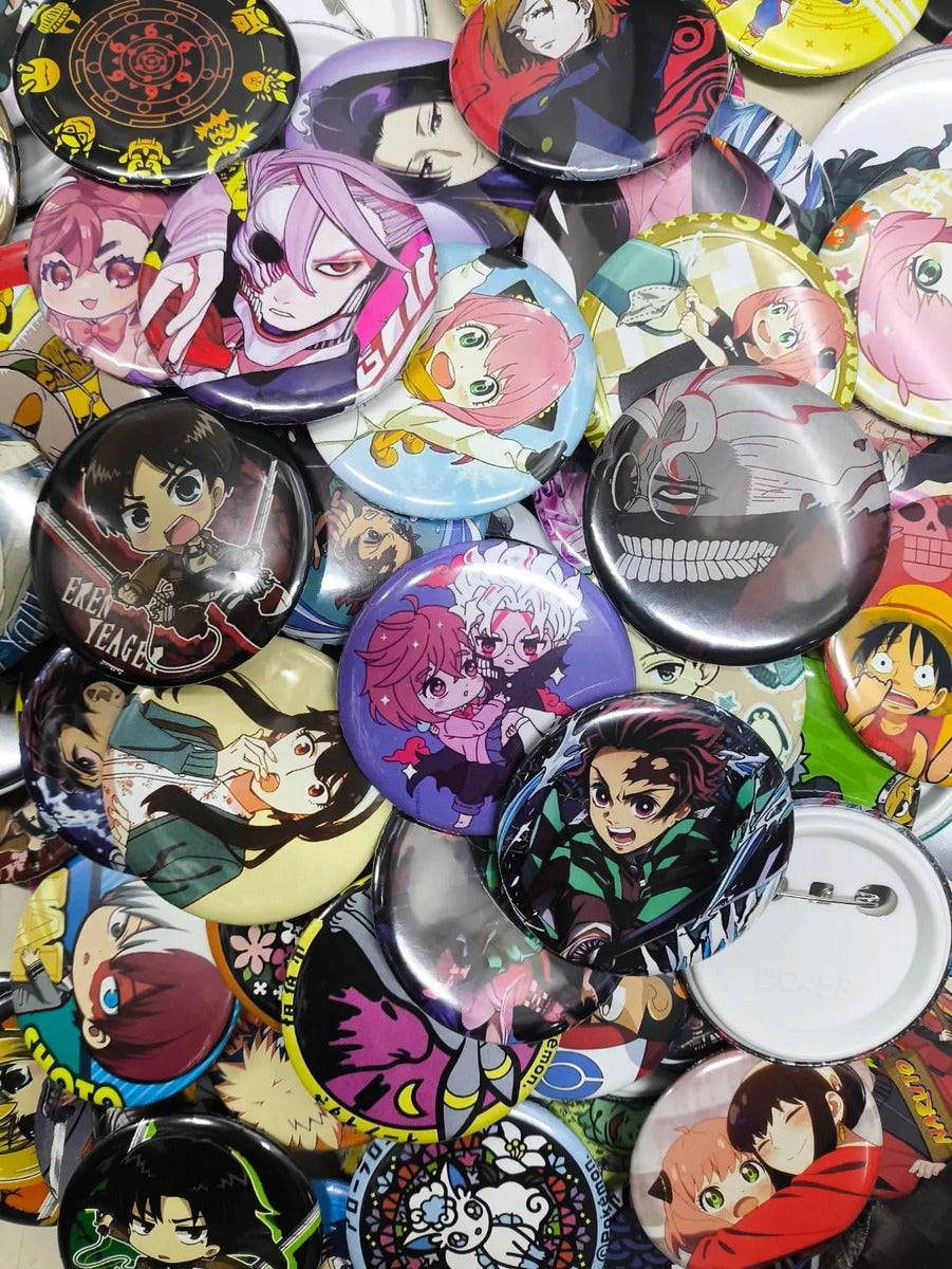 100 Botones Anime 5.8 Cm Mayoreo Pin Fotoboton