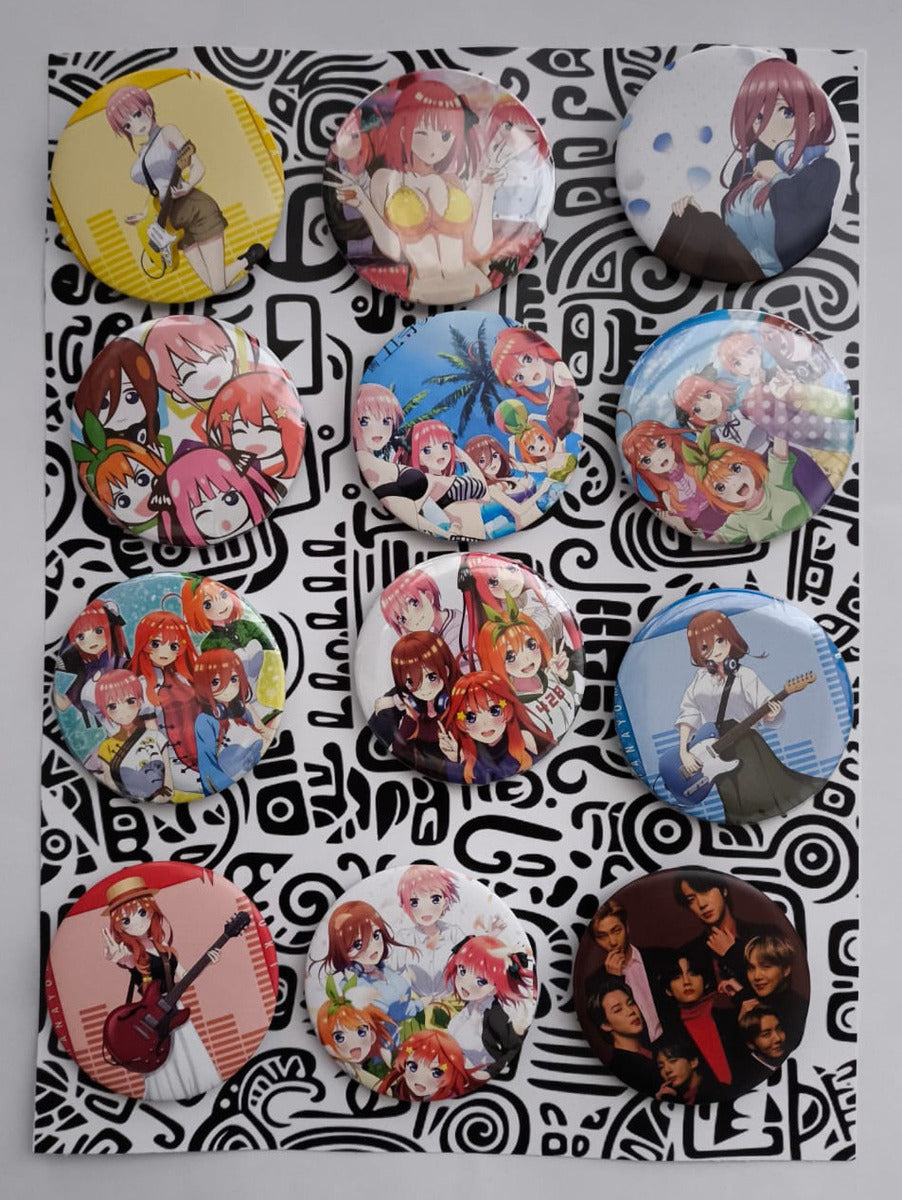 100 Fotoboton Publicitario 5.8 Cm Pack Boton Pin