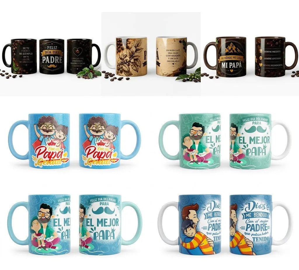 Set 36 Tazas Regalo Papa Mayoreo Dia Del Padre Varios Diseño