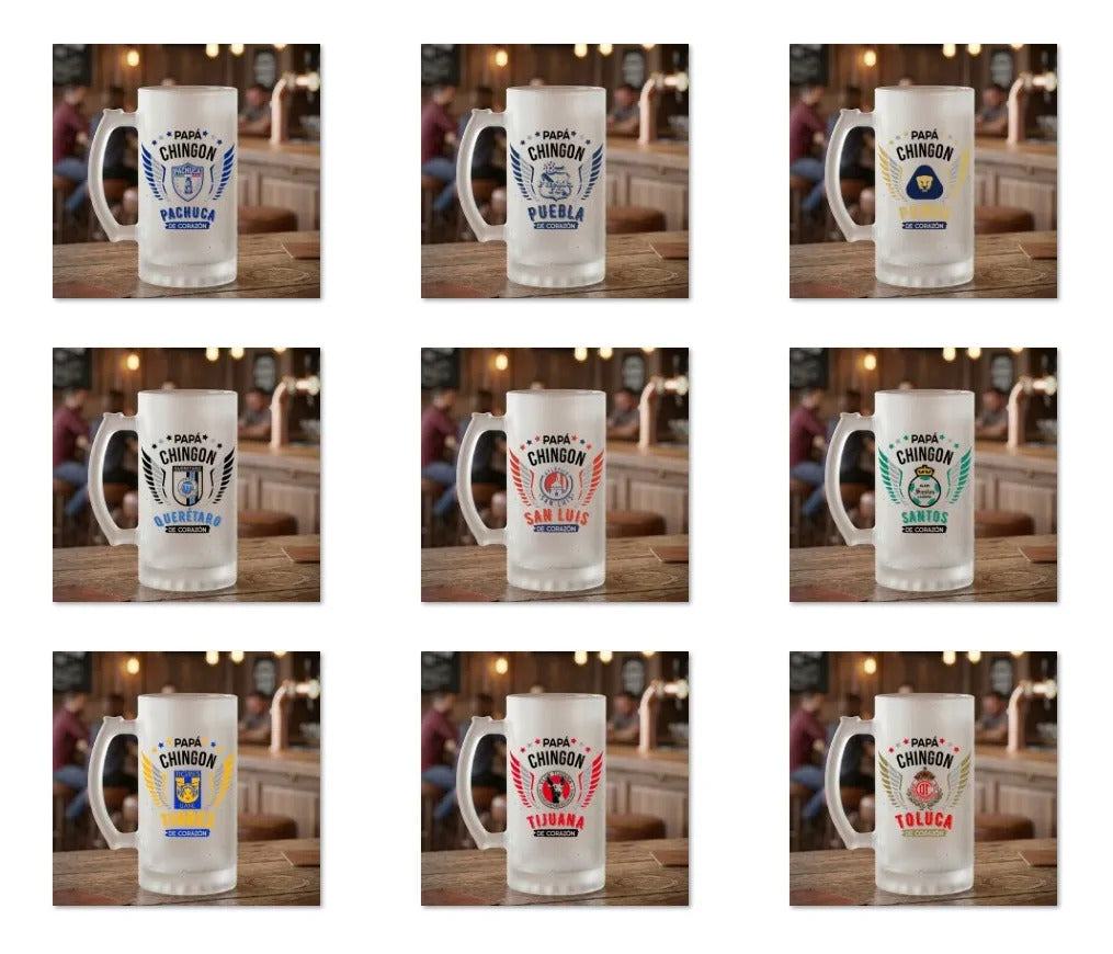 Tarro Cervecero Personalizado Regalo Dia Del Padre Futbol Mx