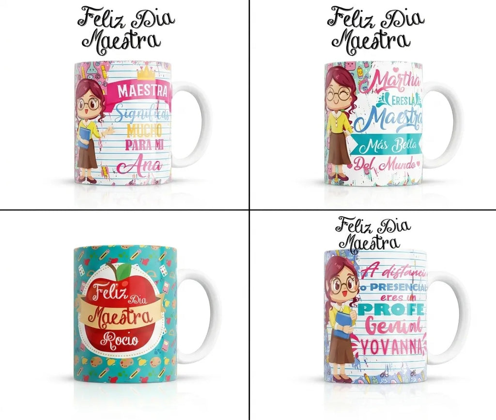 36 Tazas Regalo Día Del Maestro Personalizada Varios Diseños
