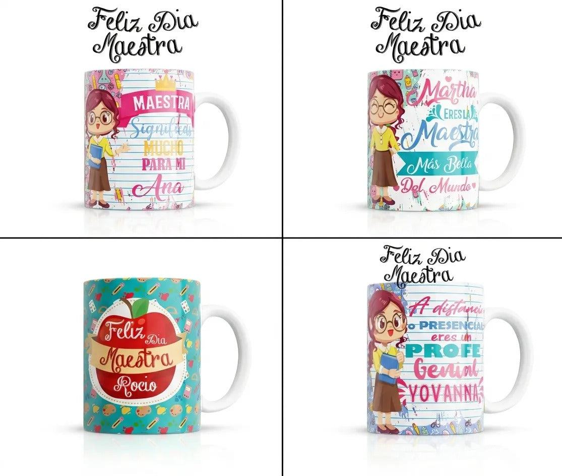 36 Tazas Regalo Día Del Maestro Personalizada Varios Diseños