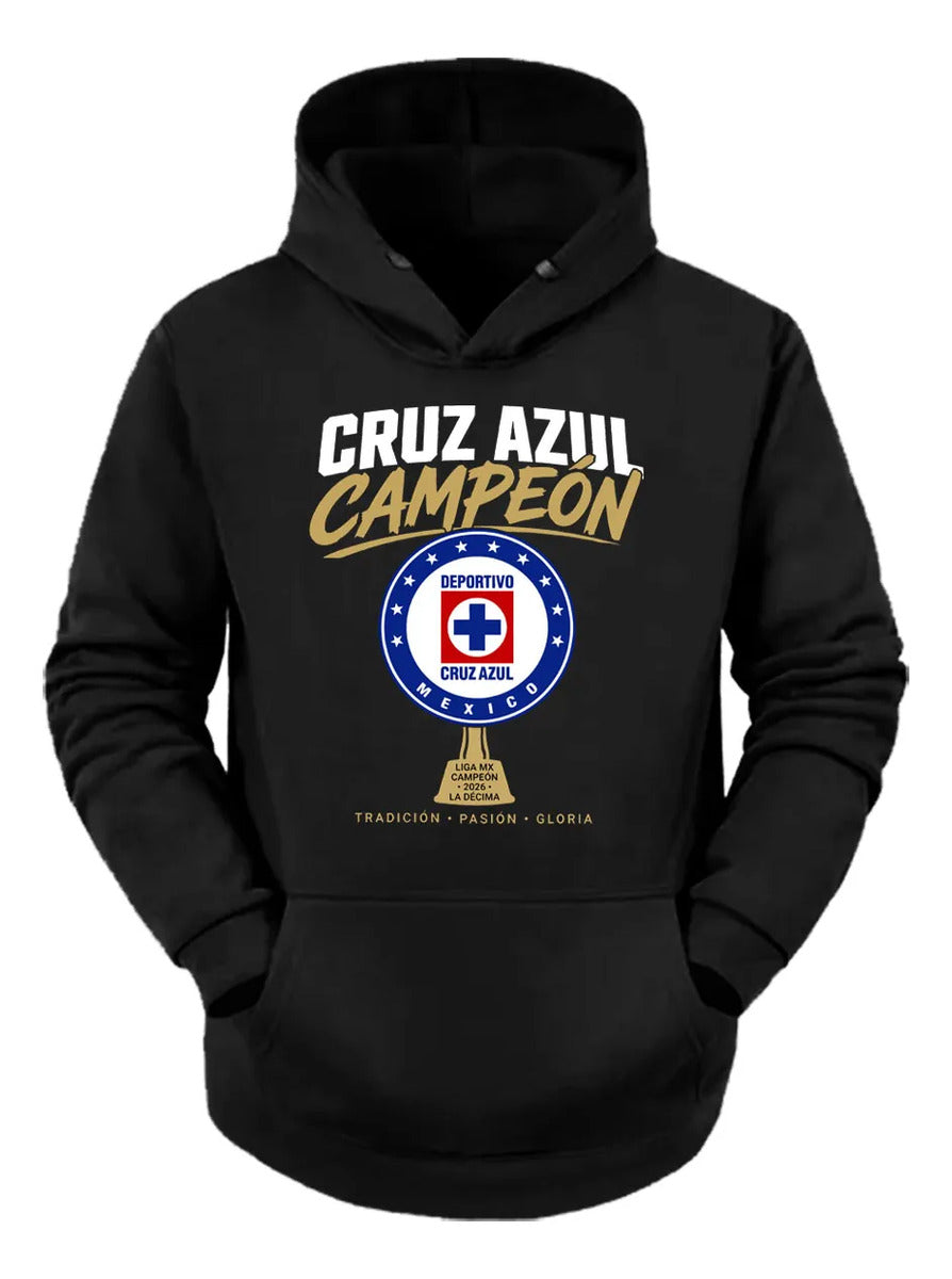 Sudadera Cruz Azul Campeón 2026 La Décima Hoodie Futbol