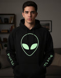 Alien Luminiscente Sudadera Hoodie Brilla Oscuridad Ovnis