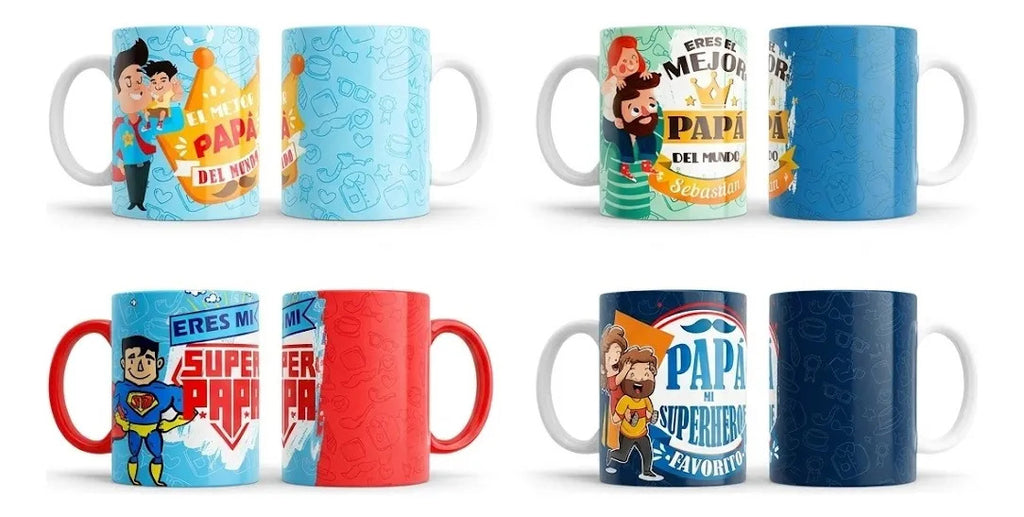 Set 36 Tazas Regalo Papa Mayoreo Dia Del Padre Varios Diseño
