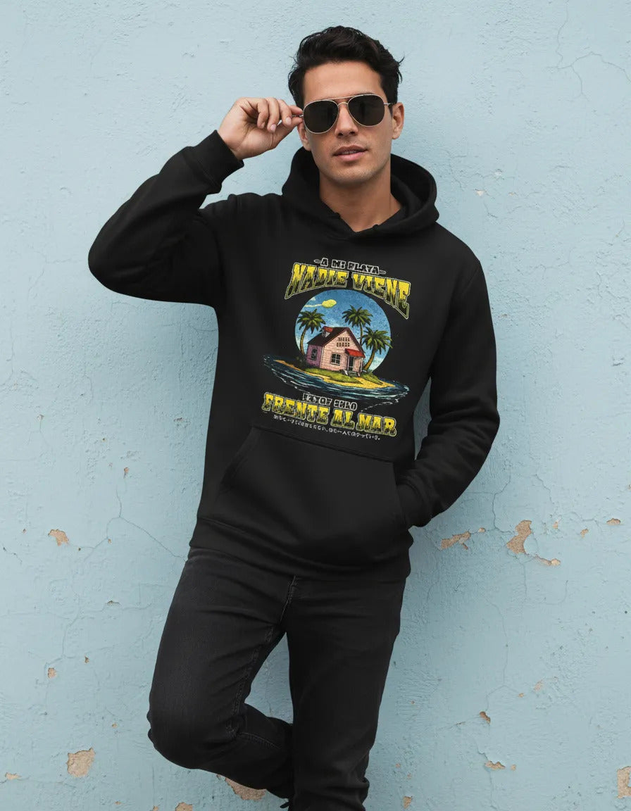 Sudadera Lalo Mora Estilo Playa Sola Kame House Dragon Ball