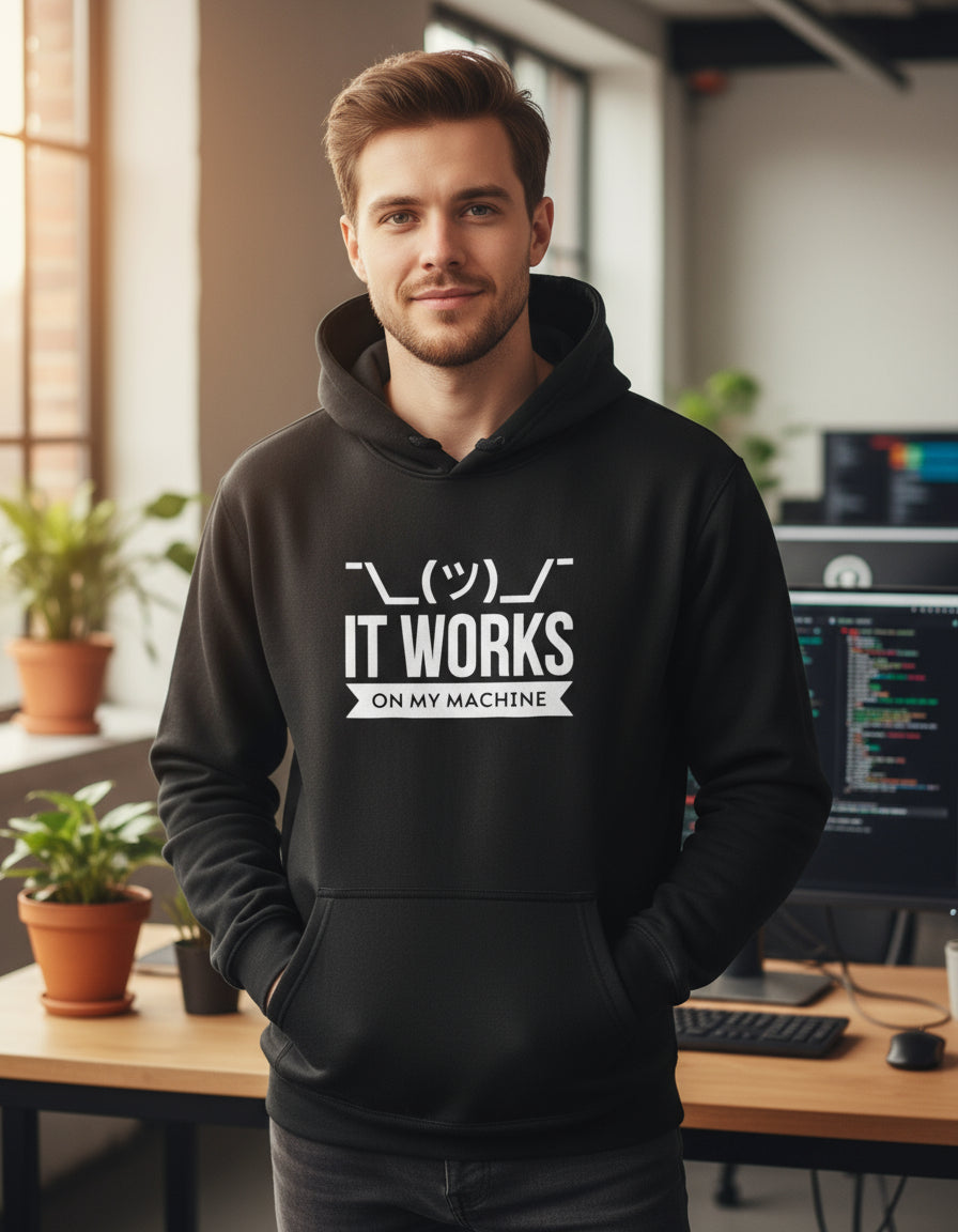Funciona En Mi Maquina Sudadera Hoodie Programador