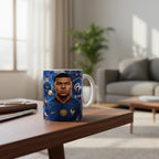 Taza Kylian Mbappe Futbol Francia Colección Ceramica 11oz