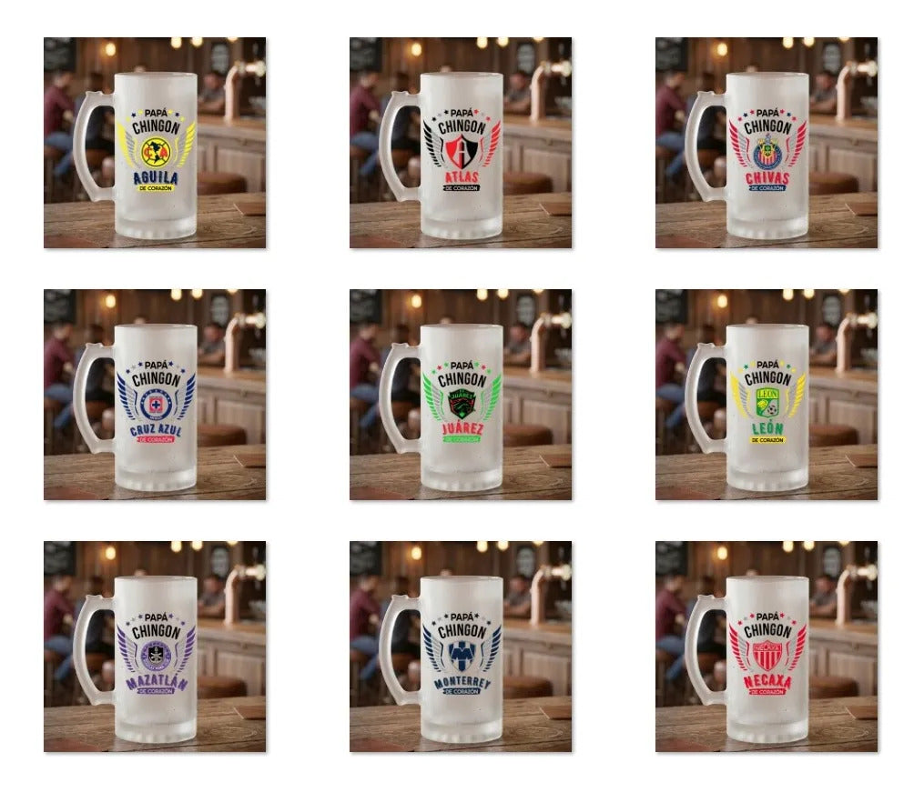 Tarro Cervecero Personalizado Regalo Dia Del Padre Futbol Mx