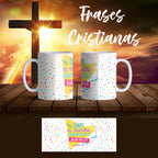 Pack 12 Tazas Frases Cristianas Personalizada Varios Modelos
