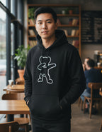 Oso Street Sudadera Hoodie Osito Estampado Tipo Holograma