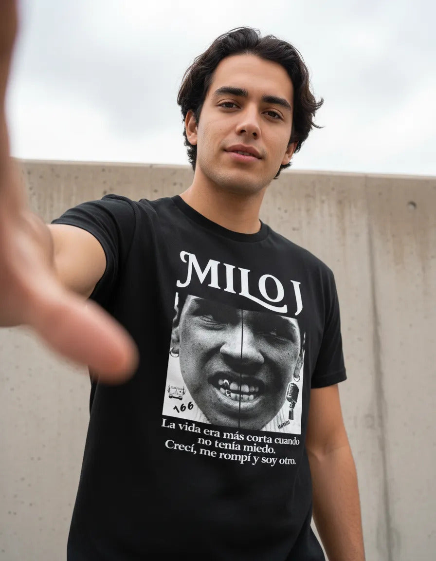 Playera Milo J Estilo La Vida Era Más Corta Calidad Premium