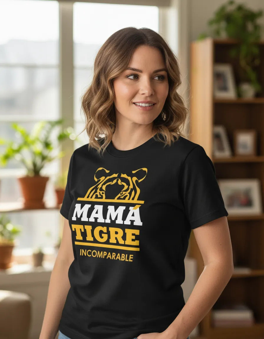 Playera Mama Tigre Incomparable Estampado Calidad Premium