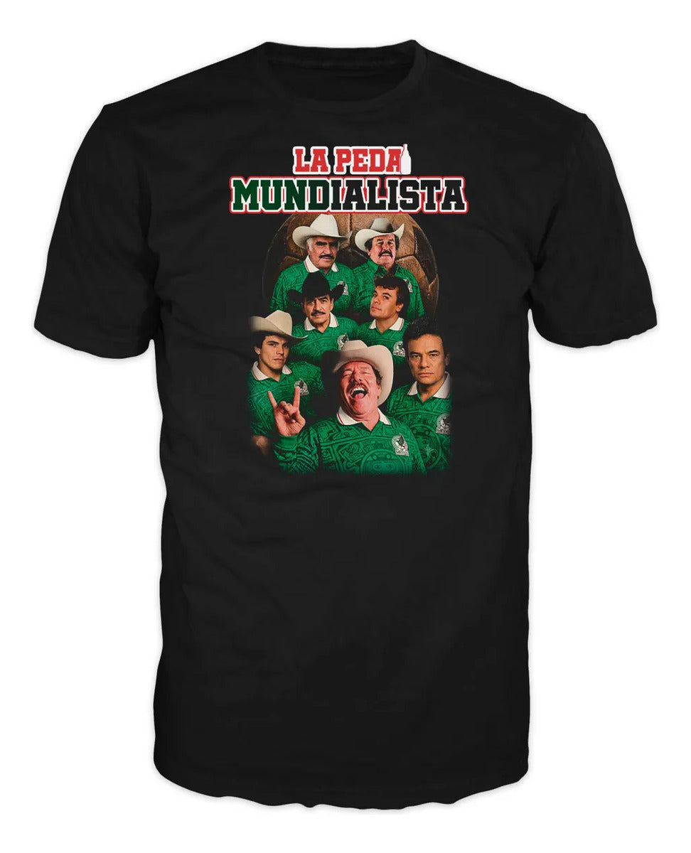 Playera La Peda Mundialista Estilo Mexico Fiestas Futbol