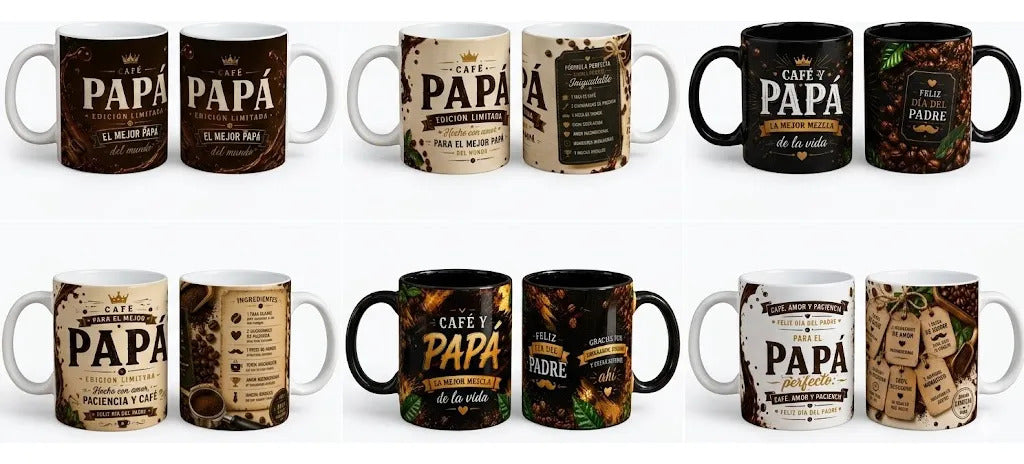 Set 36 Tazas Regalo Papa Mayoreo Dia Del Padre Varios Diseño