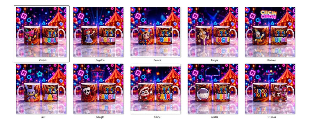 Taza Digital Circus Varios Modelos Pomni Jax Regalo Premium