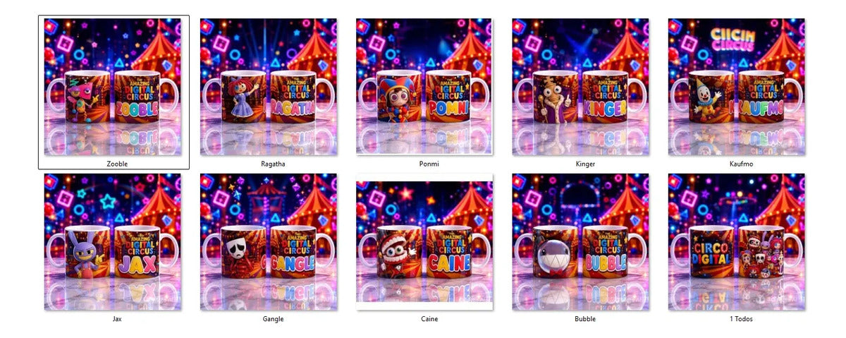 Taza Digital Circus Varios Modelos Pomni Jax Regalo Premium