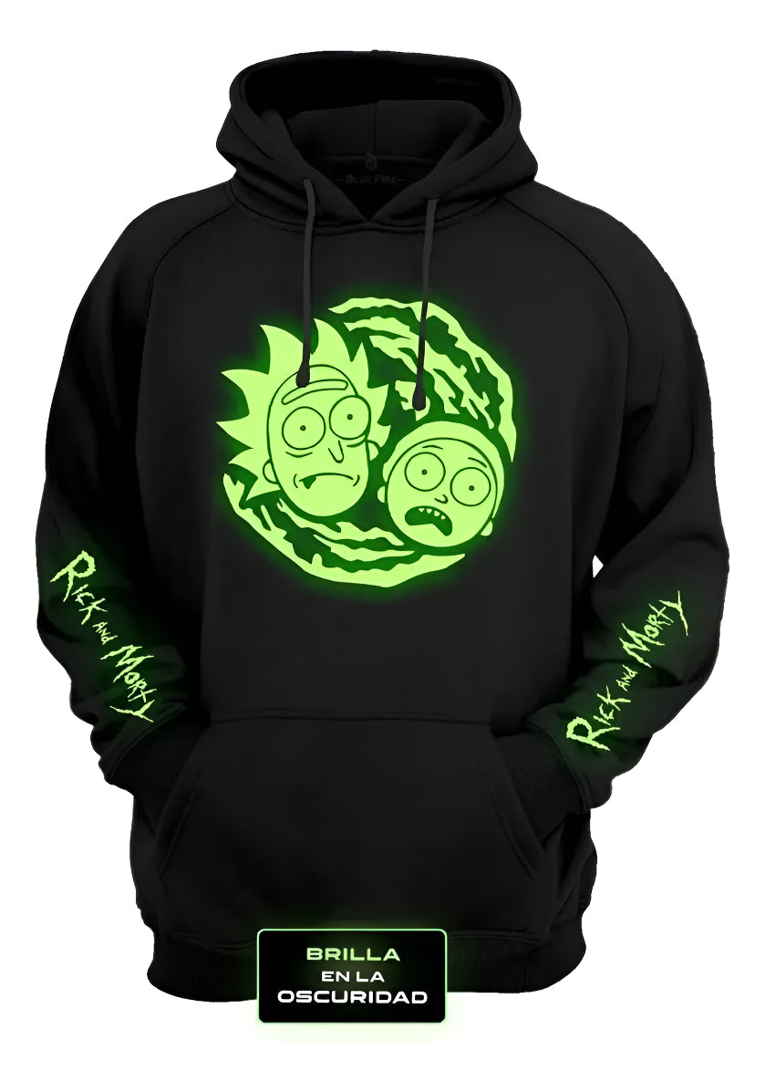 Sudadera Rick And Morty Luminiscente Brilla Oscuridad
