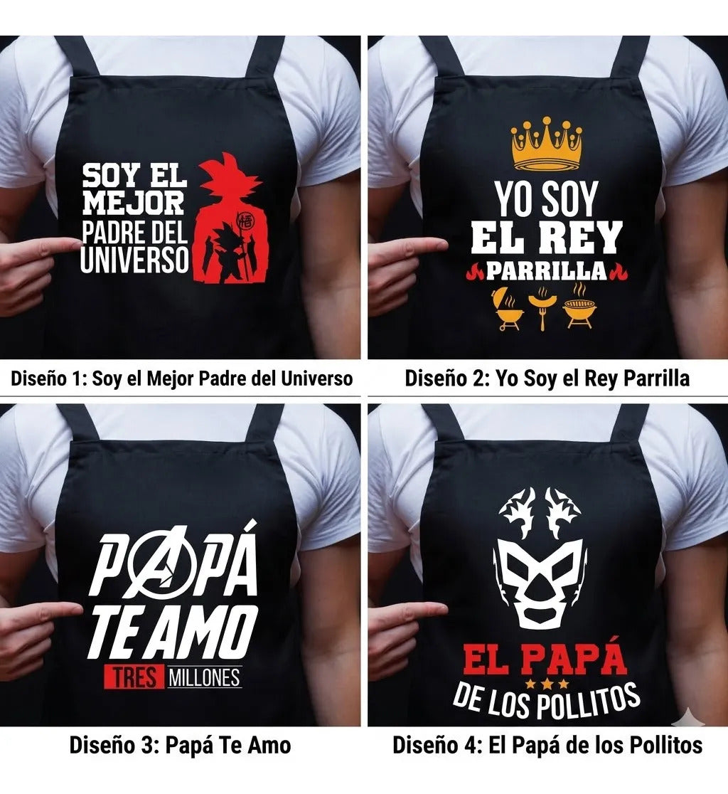 Mandil Para Papá Regalo Día Del Padre Parrillero Divertido