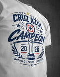 Playera Cruz Azul Campeón 2026 La Décima Futbol Algodon