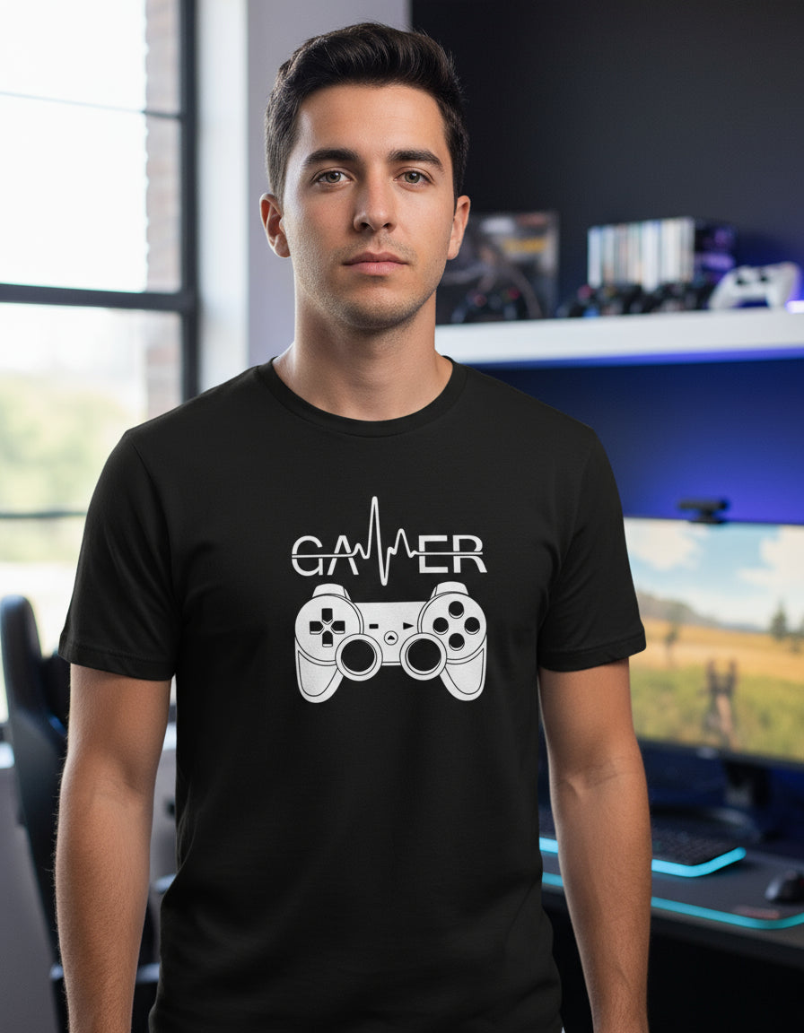 Gamer Heartbeat Playera La Pasion Late En Tu Pecho