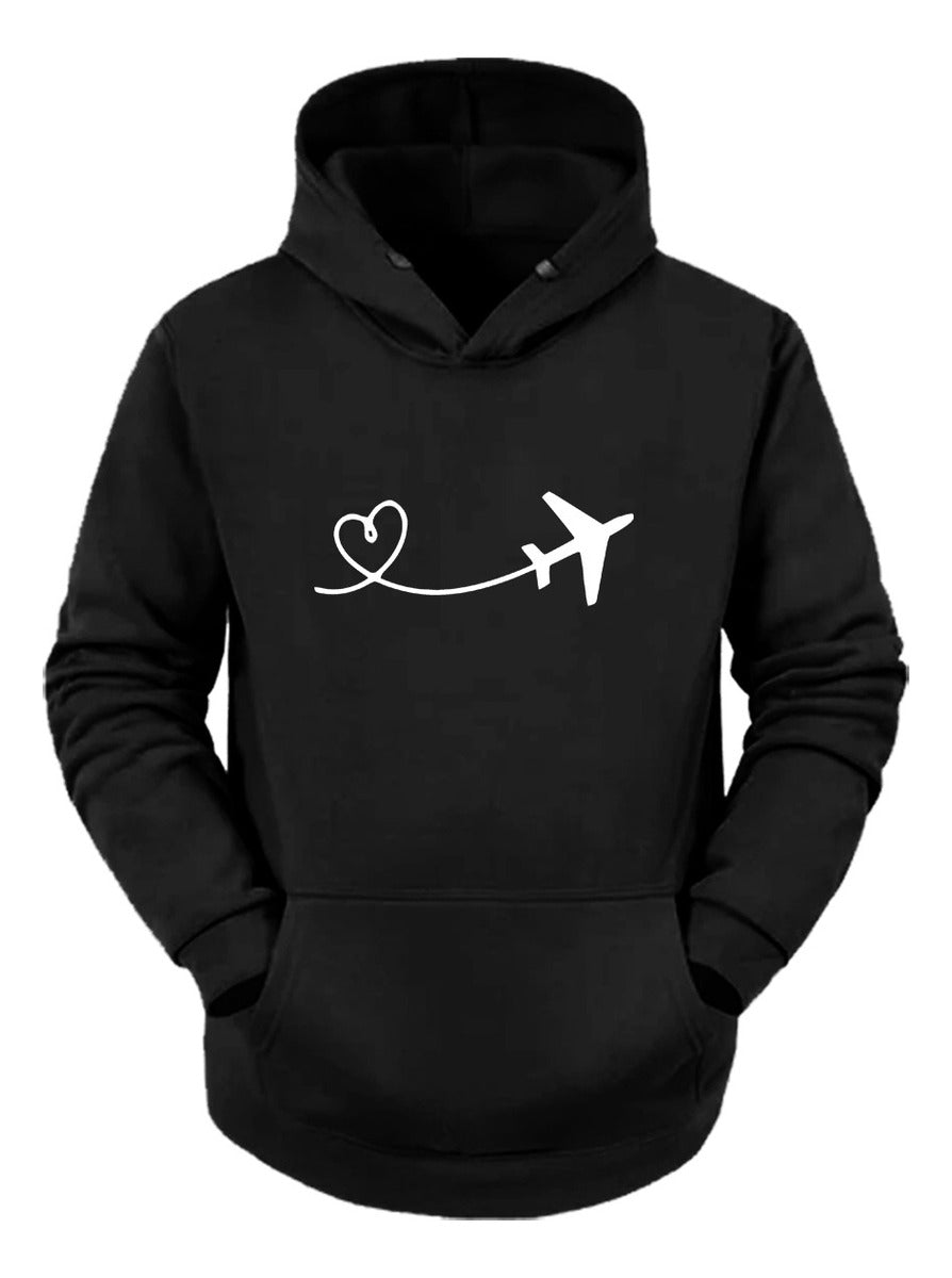 Avion Sudadera Hoodie I Love Traveling