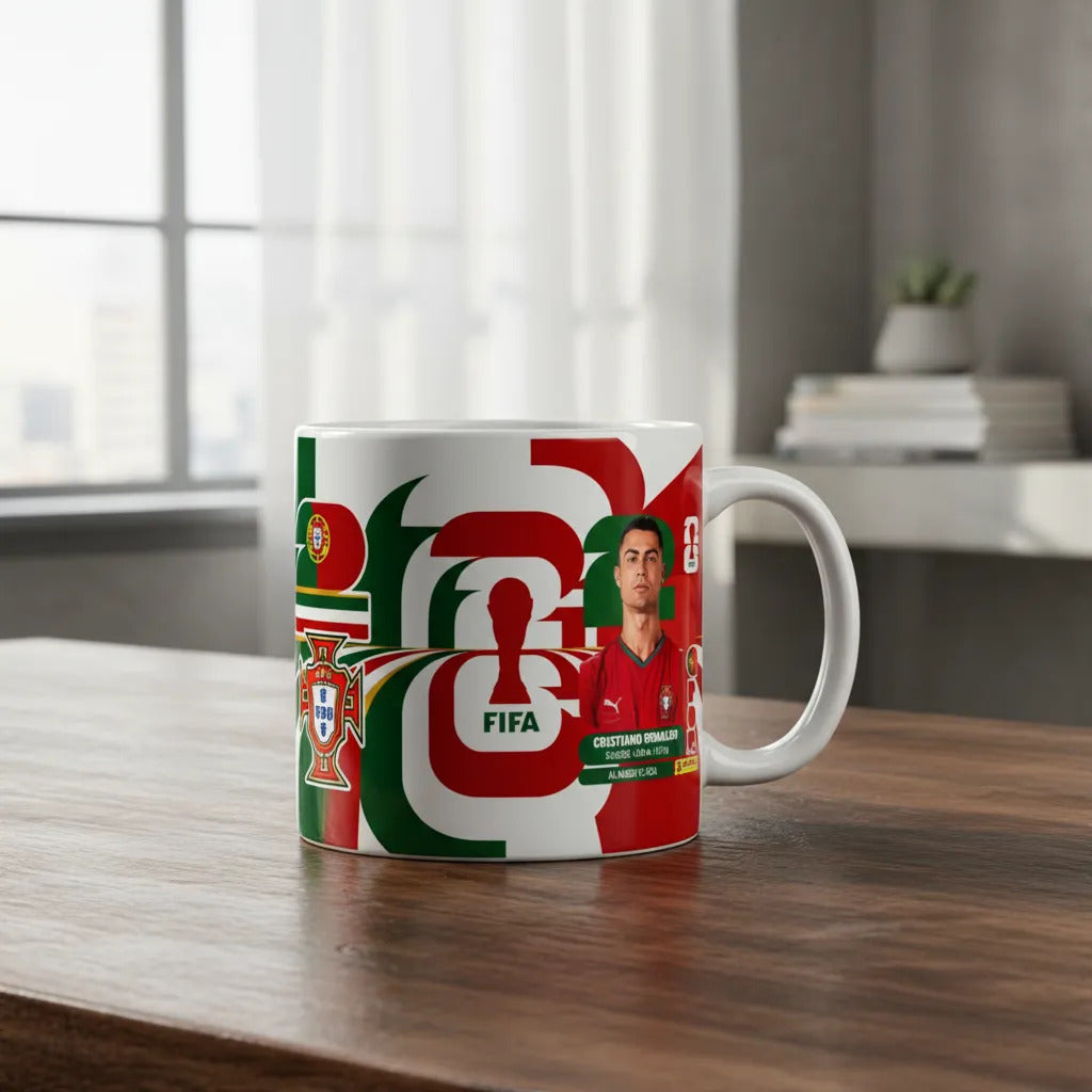 Taza Cristiano Ronaldo Portugal Cr7 Mundial Sublimada 11 Oz