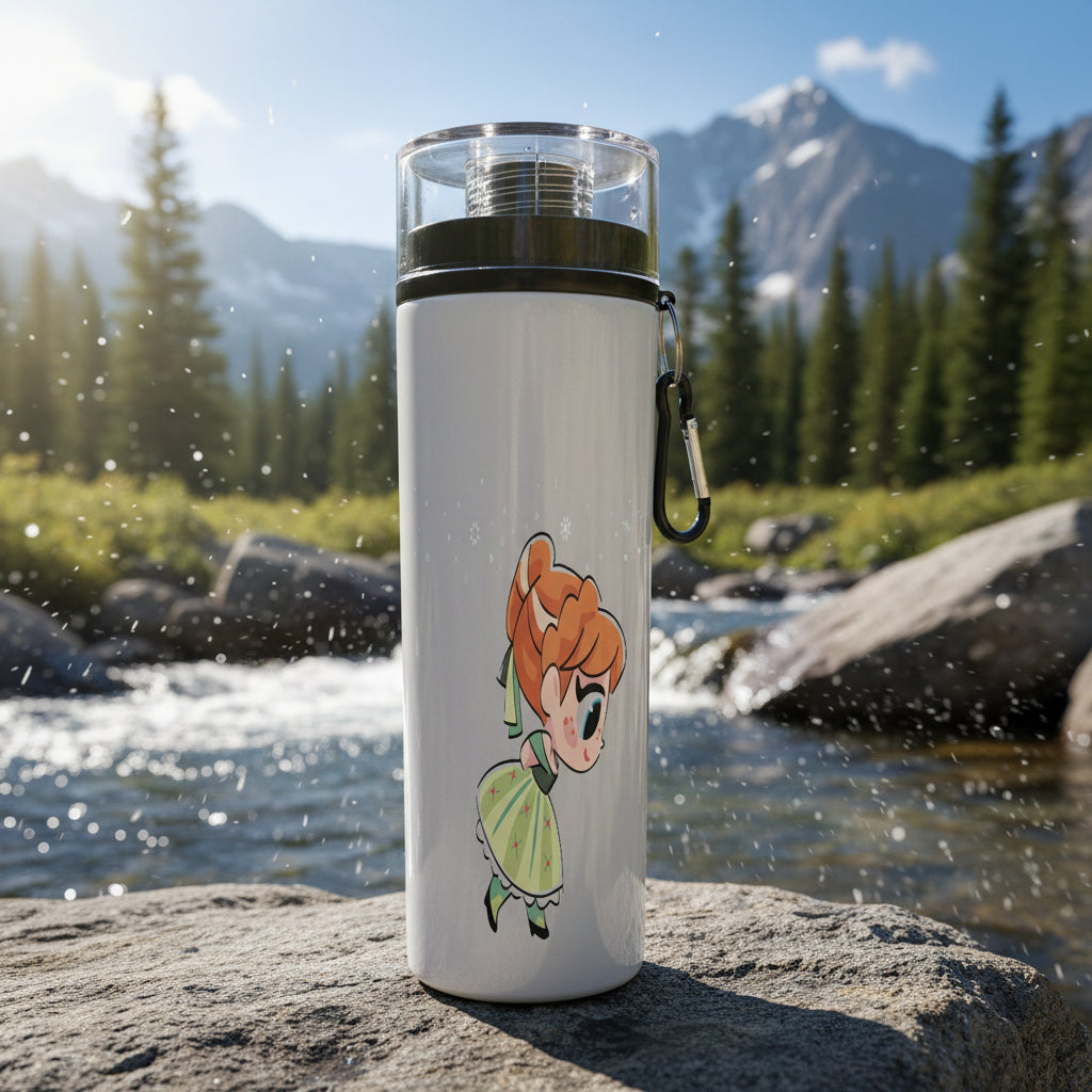 Botella Deportiva Princesas Personajes Animados Cilindro