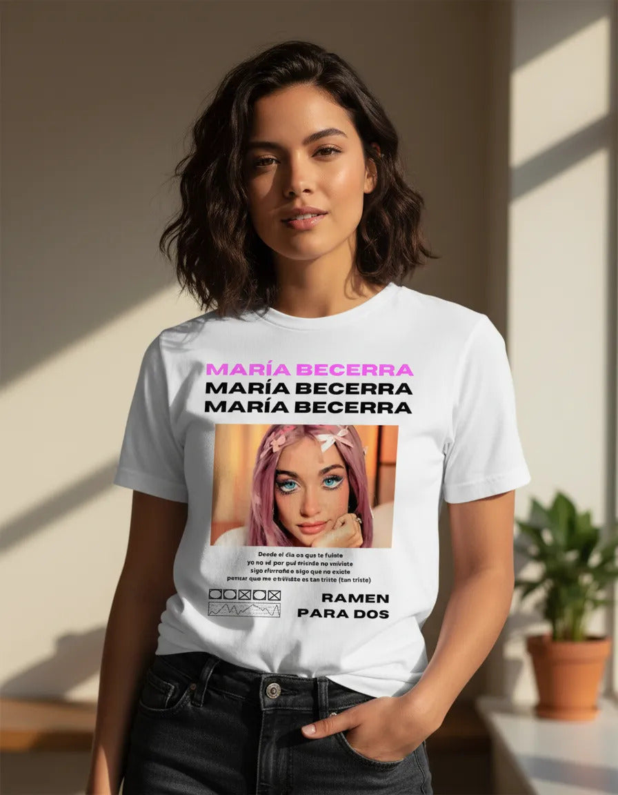 Playera Maria Becerra Estilo Ramen Para Dos Calidad Premium