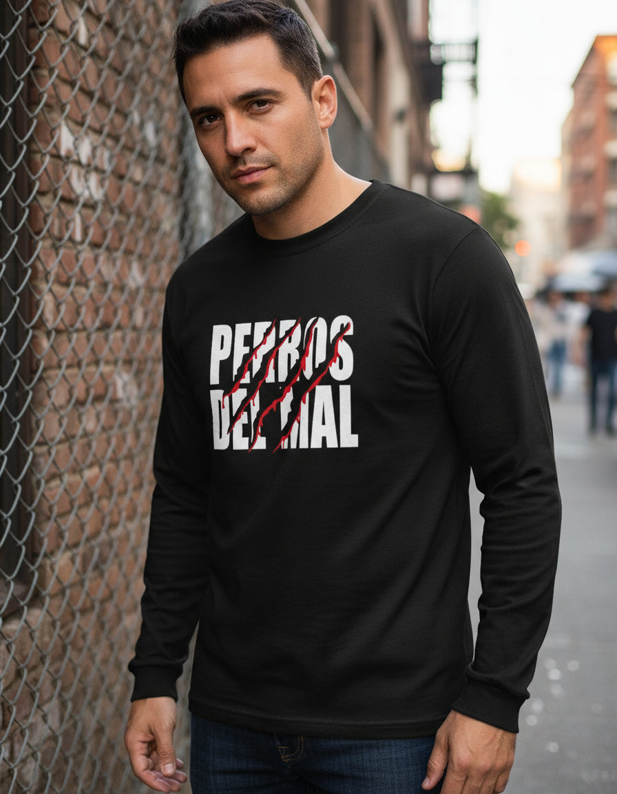 Perros Del Mal Playera Personalizada Manga Larga