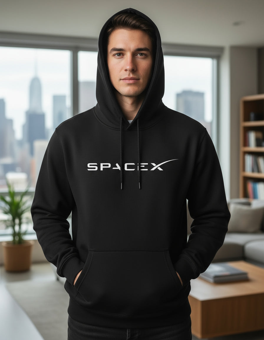 Space X Sudadera Hoodie Luminiscente Brilla En La Oscuridad