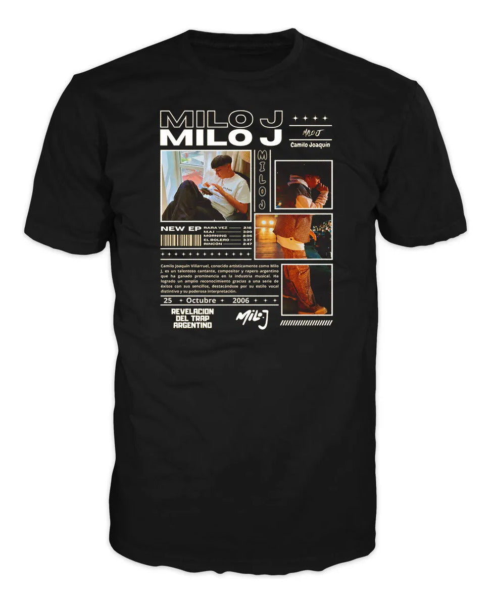 Playera Milo J Estilo La Vida Era Más Corta Calidad Premium