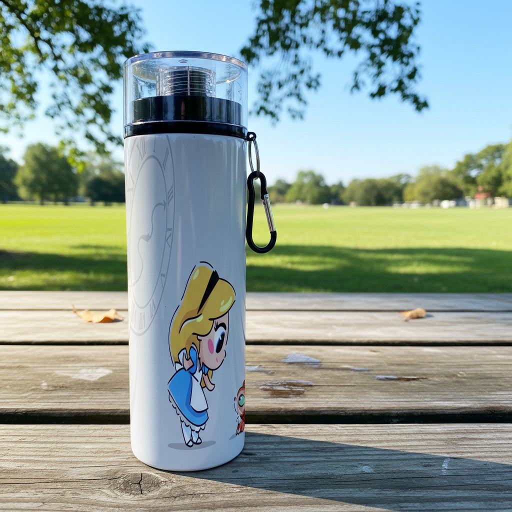 Botella Deportiva Princesas Personajes Animados Cilindro