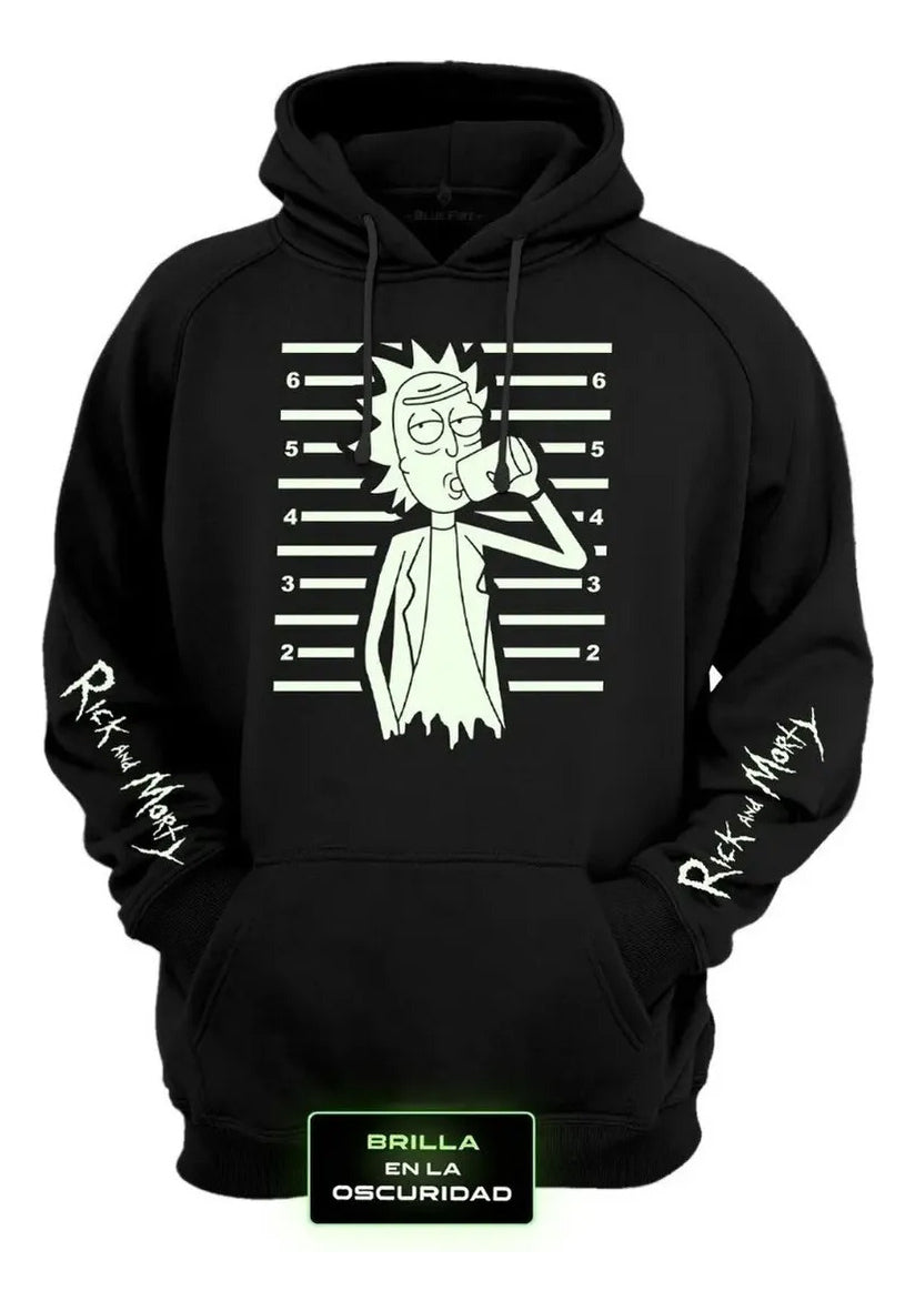 Sudadera Rick And Morty Luminiscente Brilla Oscuridad