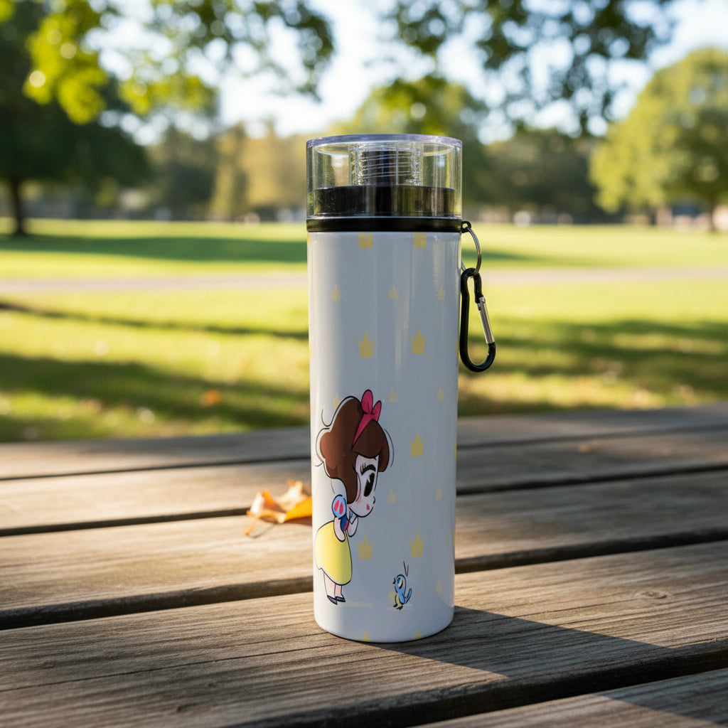 Botella Deportiva Princesas Personajes Animados Cilindro