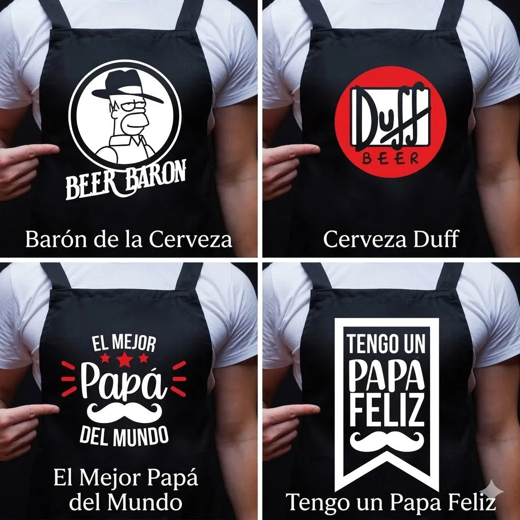 Mandil Para Papá Regalo Día Del Padre Parrillero Divertido